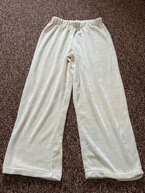 Cream Cozy Corduroy Pants